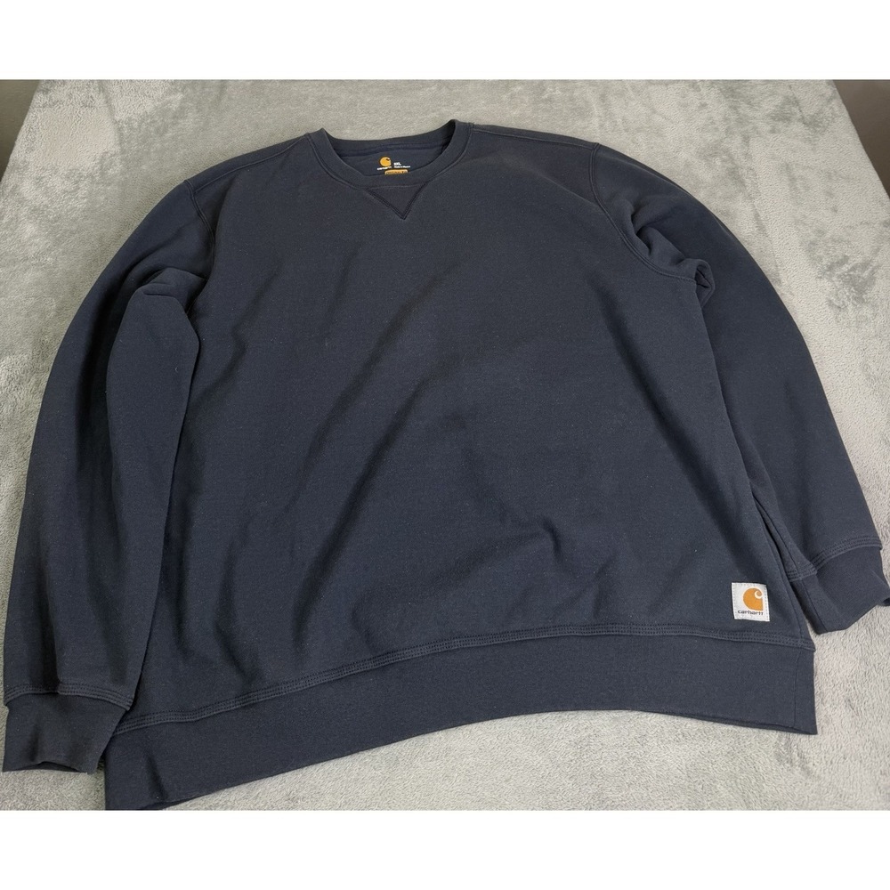 Carhartt Midweight Crewneck Sweatshirt Men's Size 2XL Blue Original Fit Workwear